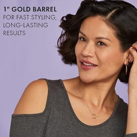 1” Gold Curling Iron Wand by Hot Tools, Heat Up to 430°F Fast Heat in 30 Sec NEW - Picture 2 of 5